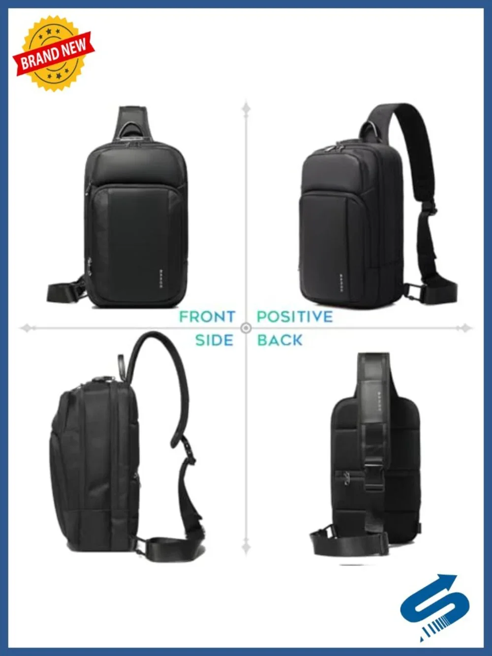 Anti-Theft Sling Bag Crossbody Daypack with Tablet Compartment Water Resistant